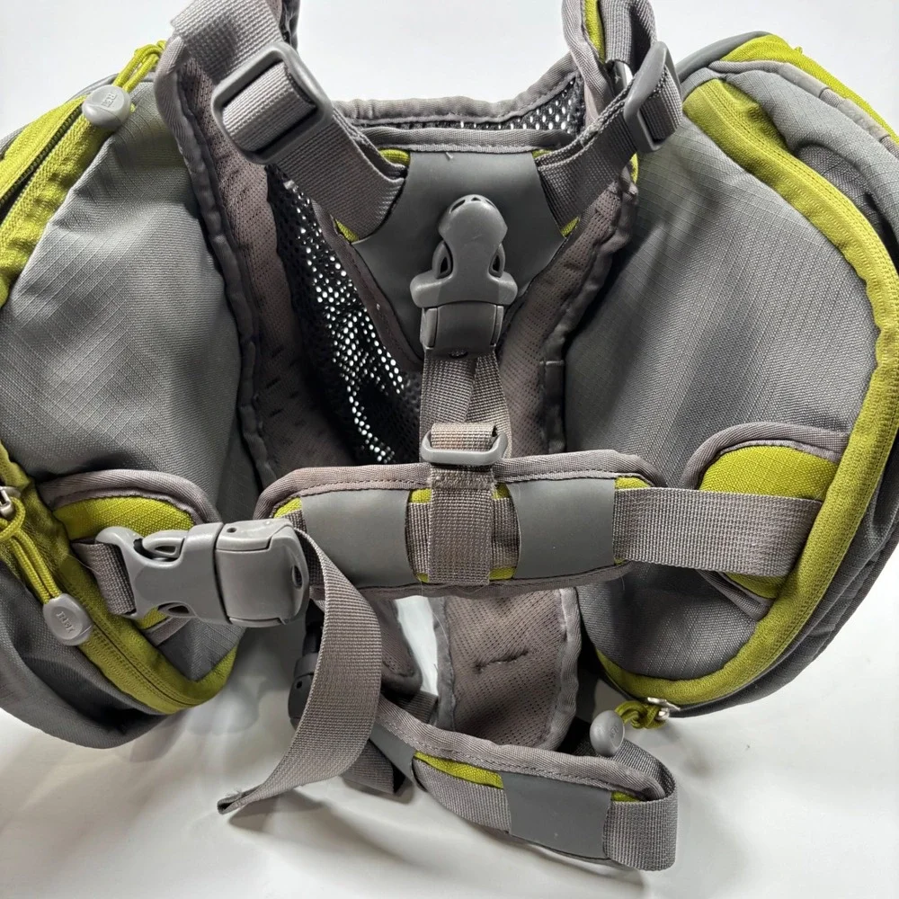 REI Unisex Small ULTRA Dog Pack Hiking Harness Saddlebag Green Grey Reflective